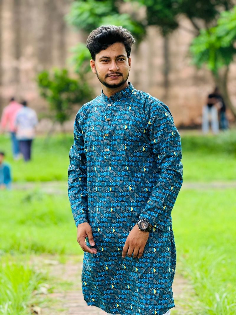 Cotton Print Panjabi,
